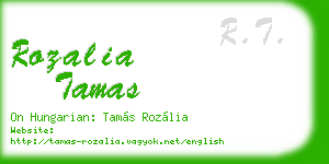 rozalia tamas business card