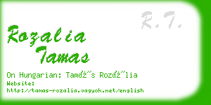 rozalia tamas business card